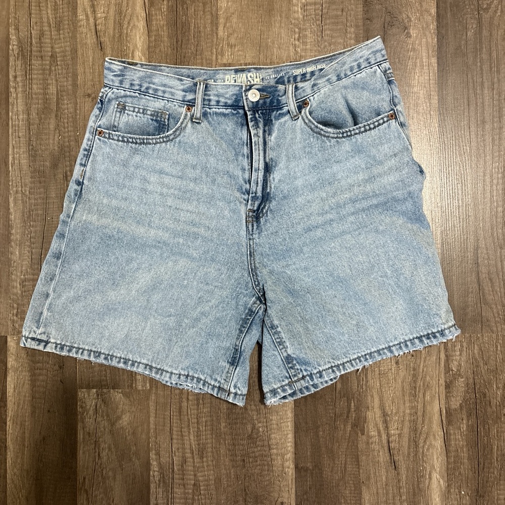 Rewash Blue Jean Shorts High-Rise Vintage Style